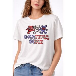 Grateful Dead Lucky Brand Tee XXL Dancing Bears Graphic Band Shirt NEW